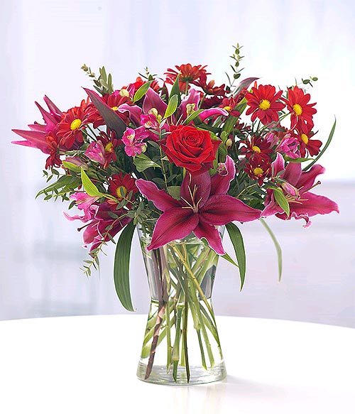 An illustration of the bouquet that was received by the customer.