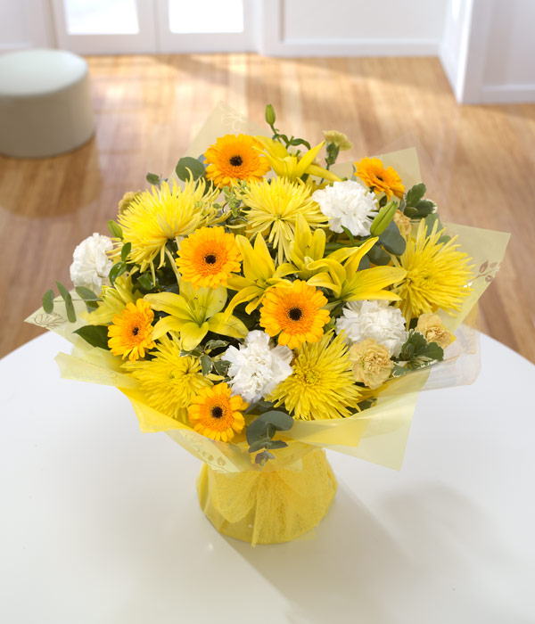 Yellow flower bouquets