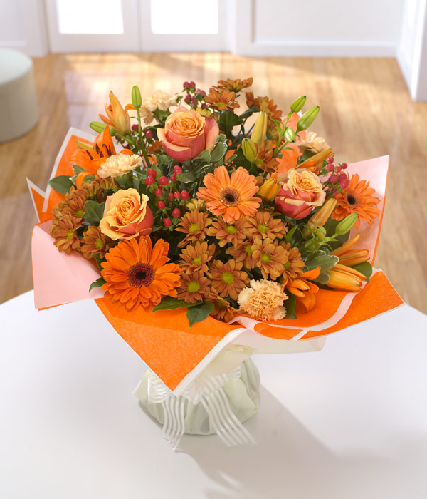 Orange flower bouquets