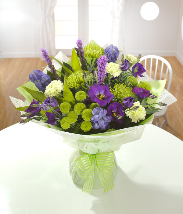 Purple flower bouquets