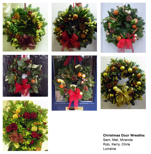 Christmas door wreaths